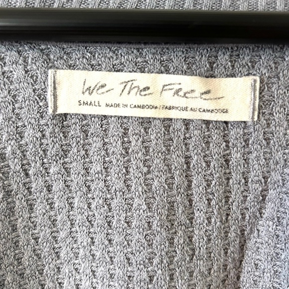 Free People We The Free Women's Santa Clara Thermal Top Light Gray Small - Picture 3 of 6